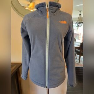 The North Face Women's Size XS Full Zip Morning Glory Blue Fleece Jacket Pockets